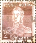 Sellos de America - Argentina -  Intercambio 0,25 usd 2 cents. 1923