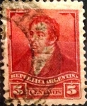 Sellos de America - Argentina -  Intercambio 0,30 usd 5 cents. 1892