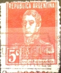 Sellos de America - Argentina -  Intercambio 0,25 usd 5 cents. 1923