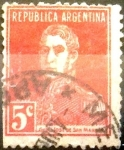 Stamps Argentina -  Intercambio 0,25 usd 5 cents. 1923