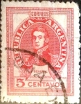 Stamps Argentina -  Intercambio 0,20 usd 5 cents. 1945