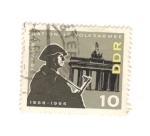 Stamps Germany -  10 años del ejercito nacional