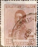 Stamps Argentina -  Intercambio 3,00 usd 24 cents. 1917