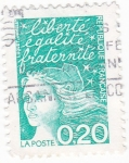 Stamps France -  Marianne 14 de julio libertad, igualdad y hermandad