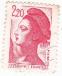 Stamps : Europe : France :  Libertad de lacroix