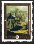 Stamps Hungary -  Pieter de polillas. PAISAJE CON LA GRANJA