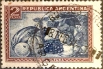 Sellos de America - Argentina -  Intercambio 0,20 usd 2 pesos 1936
