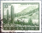 Stamps Argentina -  Intercambio 0,80 usd 10 pesos 1955