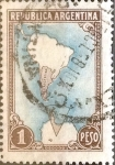 Sellos de America - Argentina -  Intercambio 0,20 usd 1 pesos 1951