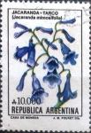 Stamps Argentina -  Intercambio 1,00 usd 10000 australes 1990
