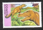 Stamps : Africa : Republic_of_the_Congo :  Animales Prehistoricos 