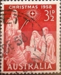 Stamps Australia -  Intercambio nfxb 0,20 usd 3,5 p. 1958
