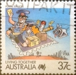 Stamps Australia -  Intercambio 0,20 usd 37 cents. 1988
