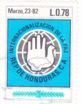 Stamps Honduras -  internacionalización de la paz