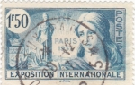 Stamps France -  exposición internacional París 1937