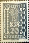 Stamps : Europe : Austria :  Intercambio 0,20 usd 20 k. 1922