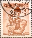Stamps : Europe : Austria :  Intercambio 0,20 usd 50 g. 1949