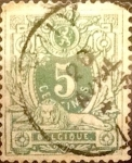 Stamps Belgium -  Intercambio 0,40 usd 5 cents. 1884