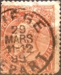 Stamps Belgium -  Intercambio 0,30 usd  10 cents. 1893