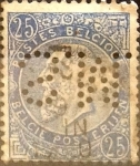 Stamps Belgium -  Intercambio 0,50 usd  25 cents. 1893