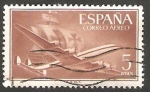 Stamps Spain -  1177 - Cuatrimotor y nao Santa María