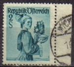 Stamps Europe - Austria -  AUSTRIA 1948 Michel 910 SELLO SERIE TRAJES TIPICOS AUSTRIACOS