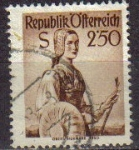 Stamps : Europe : Austria :  AUSTRIA 1952 Michel 979 Sello Serie Trajes tipicos austríacos usado