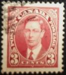 Stamps : America : Canada :  king George VI