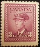 Stamps : America : Canada :  king George VI