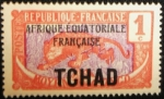 Stamps : Africa : Chad :  Leopardo (Panthera Pardus)