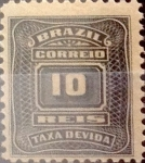 Sellos de America - Brasil -  Intercambio 0,20 usd  10 r. 1906