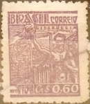 Stamps Brazil -  Intercambio 0,20 usd  60 cents. 1947