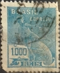 Stamps : America : Brazil :  Intercambio 0,70 usd  1000 r. 1929