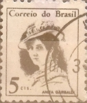 Stamps : America : Brazil :  Intercambio 0,20 usd  5 cents. 1967