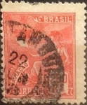 Stamps : America : Brazil :  Intercambio 0,40 usd  200 r. 1922
