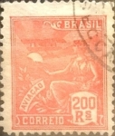 Stamps : America : Brazil :  Intercambio 0,40 usd  200 r. 1922