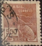 Sellos de America - Brasil -  Intercambio 0,50 usd  500 r. 1920