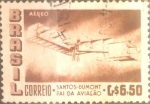 Stamps Brazil -  Intercambio 0,20 usd  6,50 cr. 1956