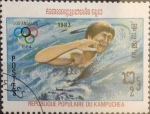 Stamps Cambodia -  Intercambio cxrf2 0,20 usd   2 r. 1983