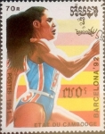 Stamps Cambodia -  Intercambio cxrf2 0,20 usd   70 r. 1991