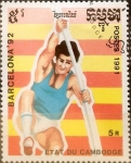 Stamps Cambodia -  Intercambio cxrf2 0,20 usd   5 r. 1991