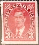 Stamps Canada -  Intercambio 0,20 usd   3 cent. 1937 