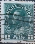 Stamps Canada -  Intercambio 0,20 usd   1 cent. 1911