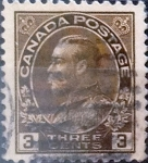 Stamps Canada -  Intercambio 0,20 usd   3 cent. 1918