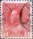 Stamps Canada -  Intercambio 0,20 usd   2 cent. 1911