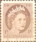 Stamps Canada -  Intercambio 0,20 usd 1 cents. 1954