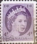 Sellos de America - Canad� -  Intercambio 0,20 usd 4 cents. 1954