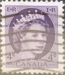 Stamps Canada -  Intercambio 0,20 usd 4 cents. 1954
