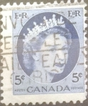 Stamps Canada -  Intercambio 0,20 usd 5 cents. 1954