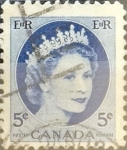 Sellos de America - Canad� -  Intercambio 0,20 usd 5 cents. 1954